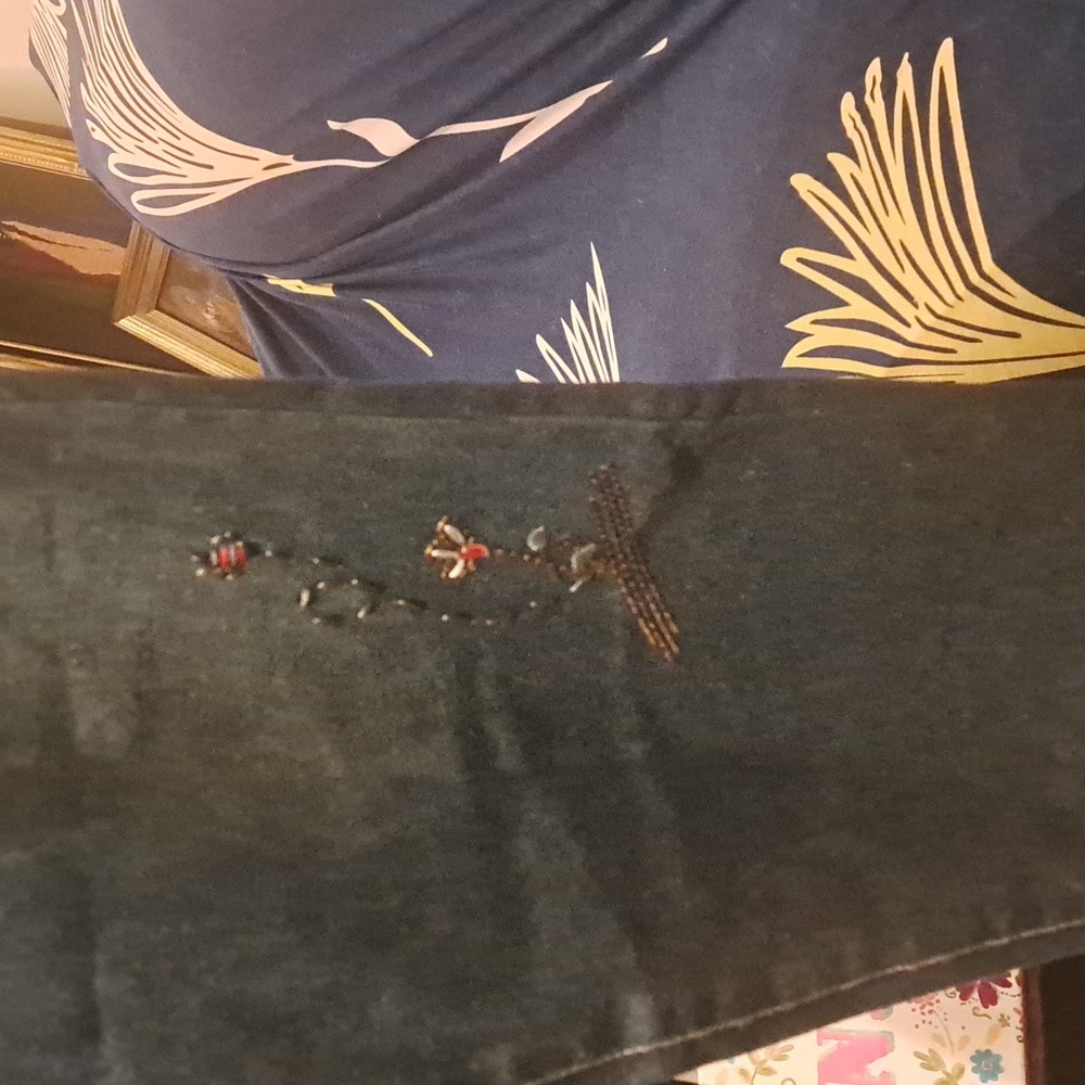 BUY 4 $38.....NWT ELASTIC WAIST DENIM PANTS - Picture 3 of 8